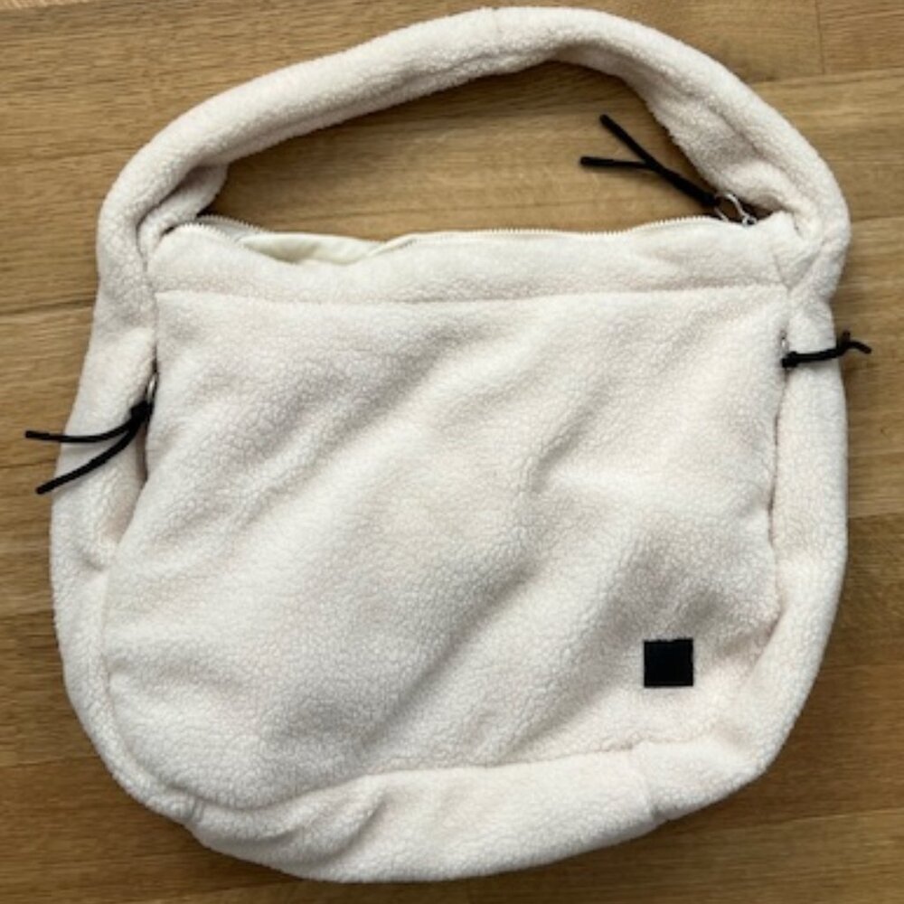 Free People Cream Sherpa Shoulder Bag